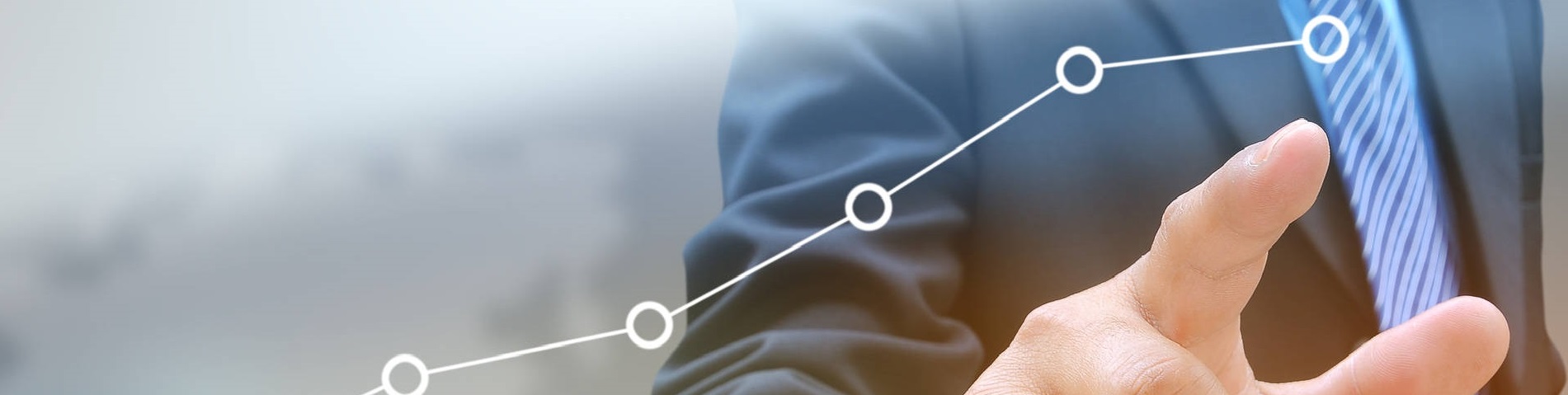 Sales data visualized in a graph.