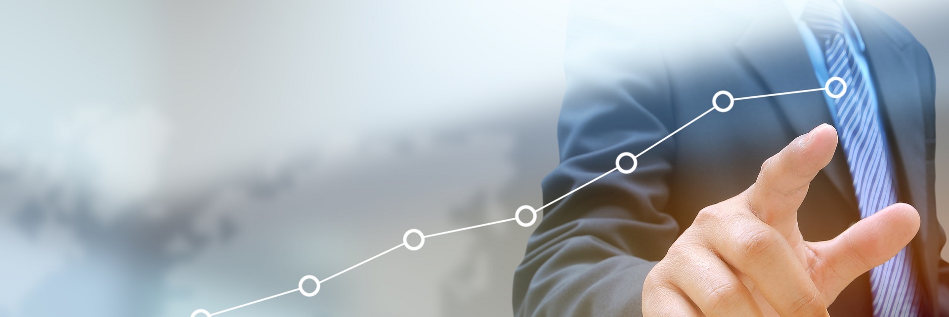 Sales data visualized in a graph.